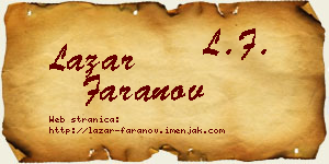 Lazar Faranov vizit kartica
